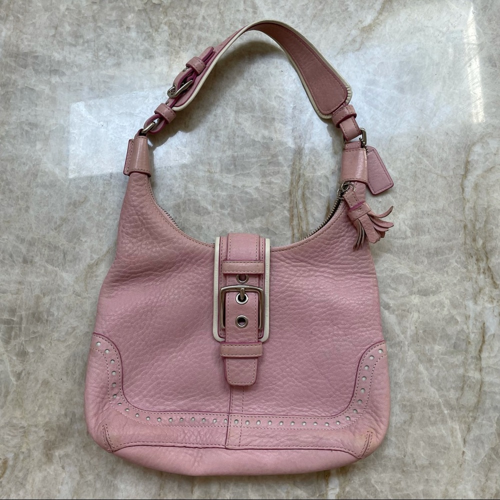 Pale Pink Coach Purse with Tassel